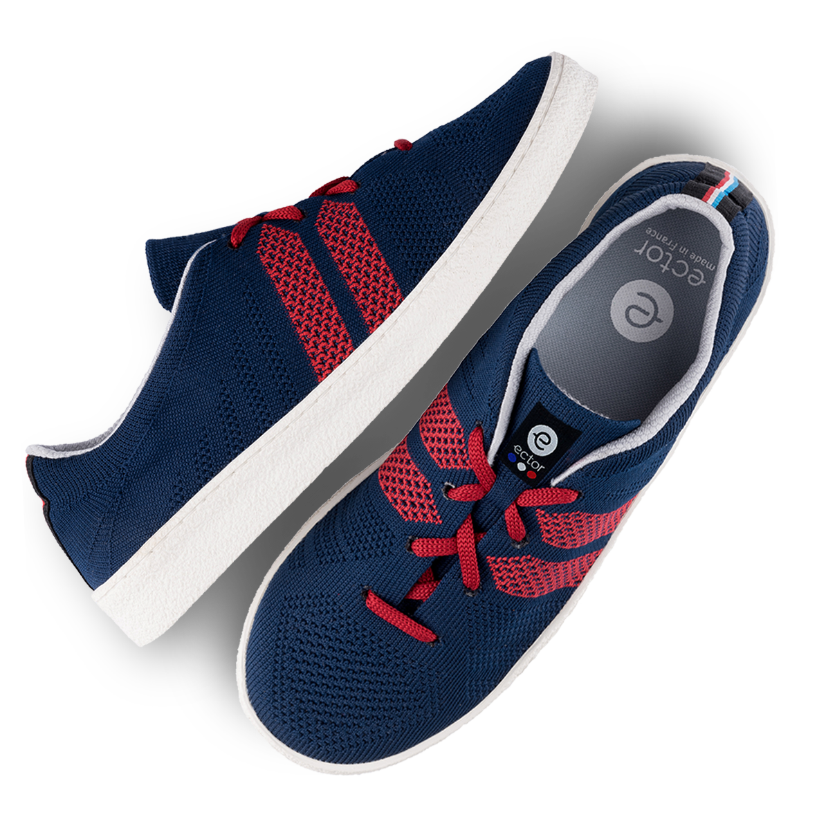 Sneakers Ector bleu et rouge