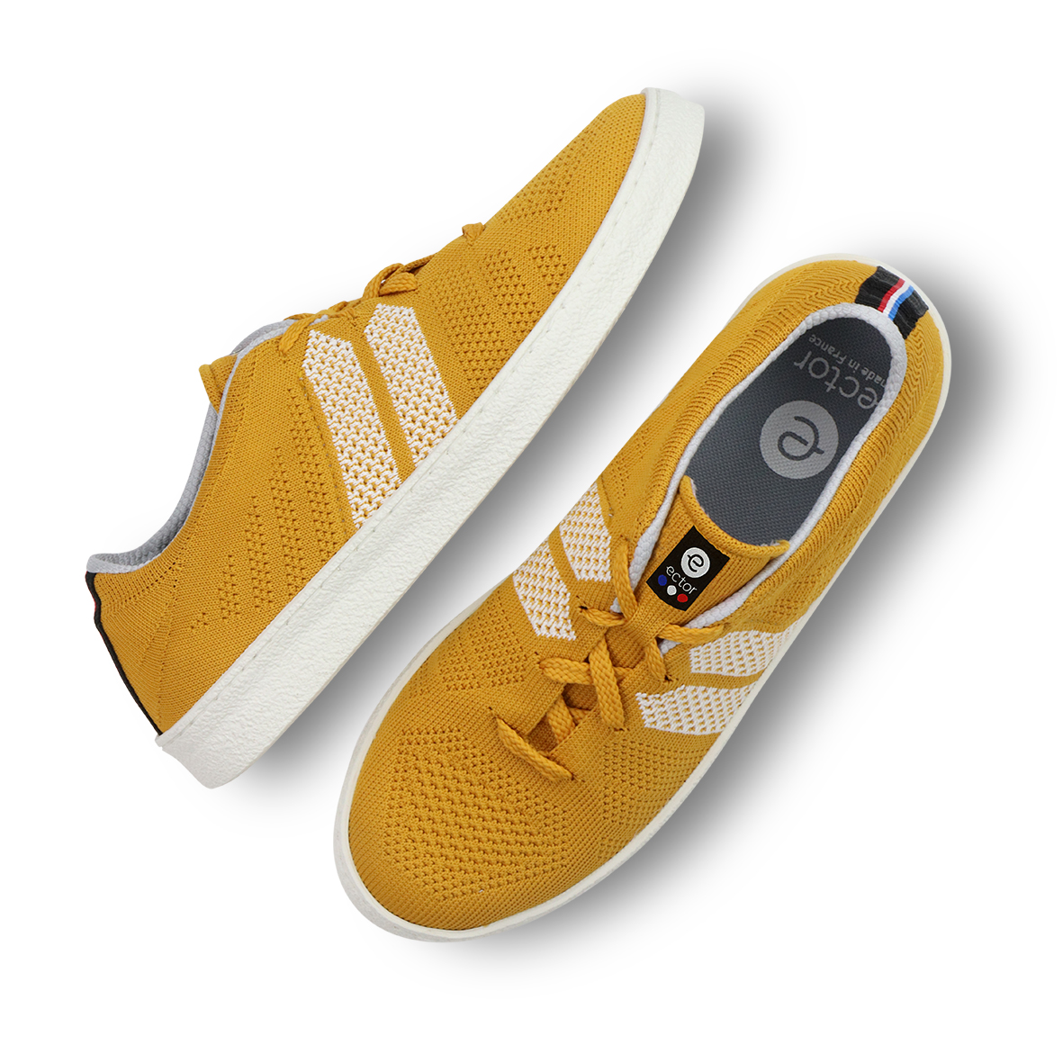 Sneakers moutarde fabriquée en France