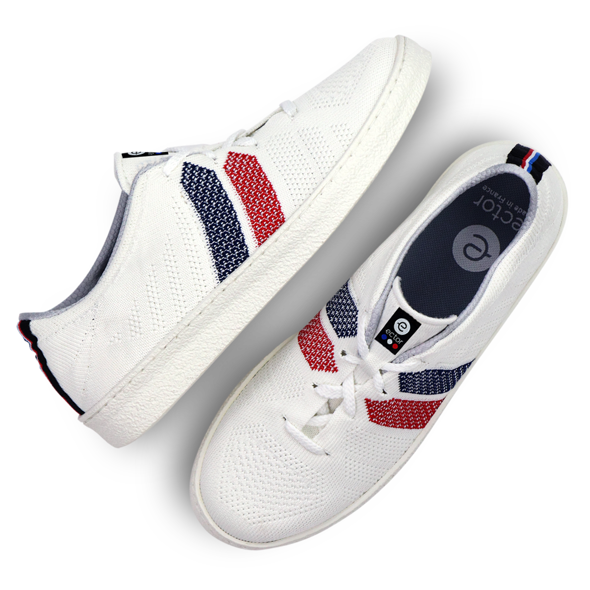 Baskets tricolore bleu blanc rouge