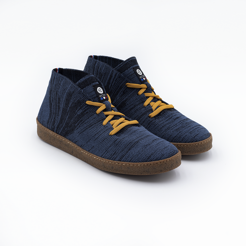 Baskets montantes homme bleu marine
