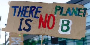 Pancarte Il n'y a pas de planète B