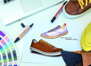 conception graphique des baskets françaises Ector