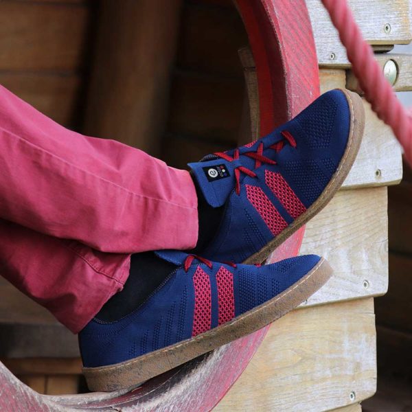 basket francaise bleu marine et rouge