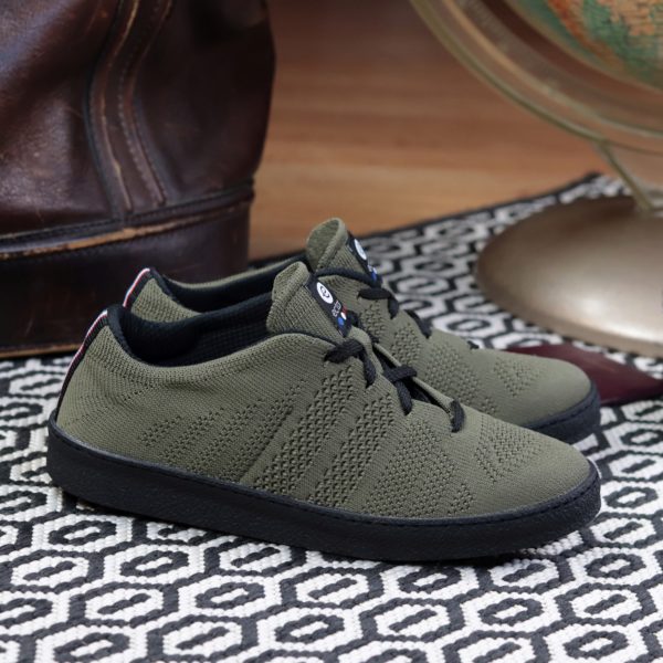 sneakers francaise eco responsable couleur kaki