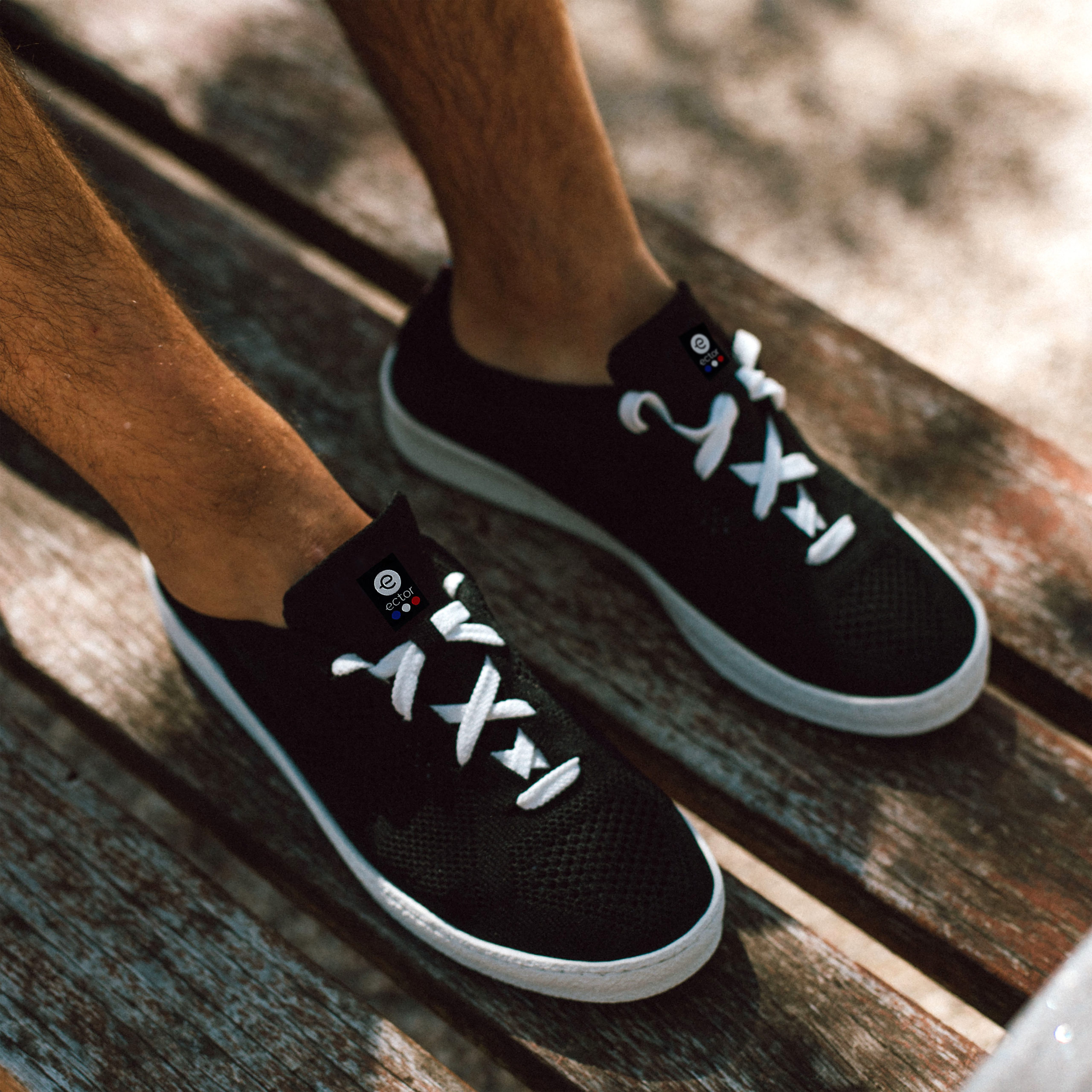 Baskets Ector noir chaussures recyclées noir