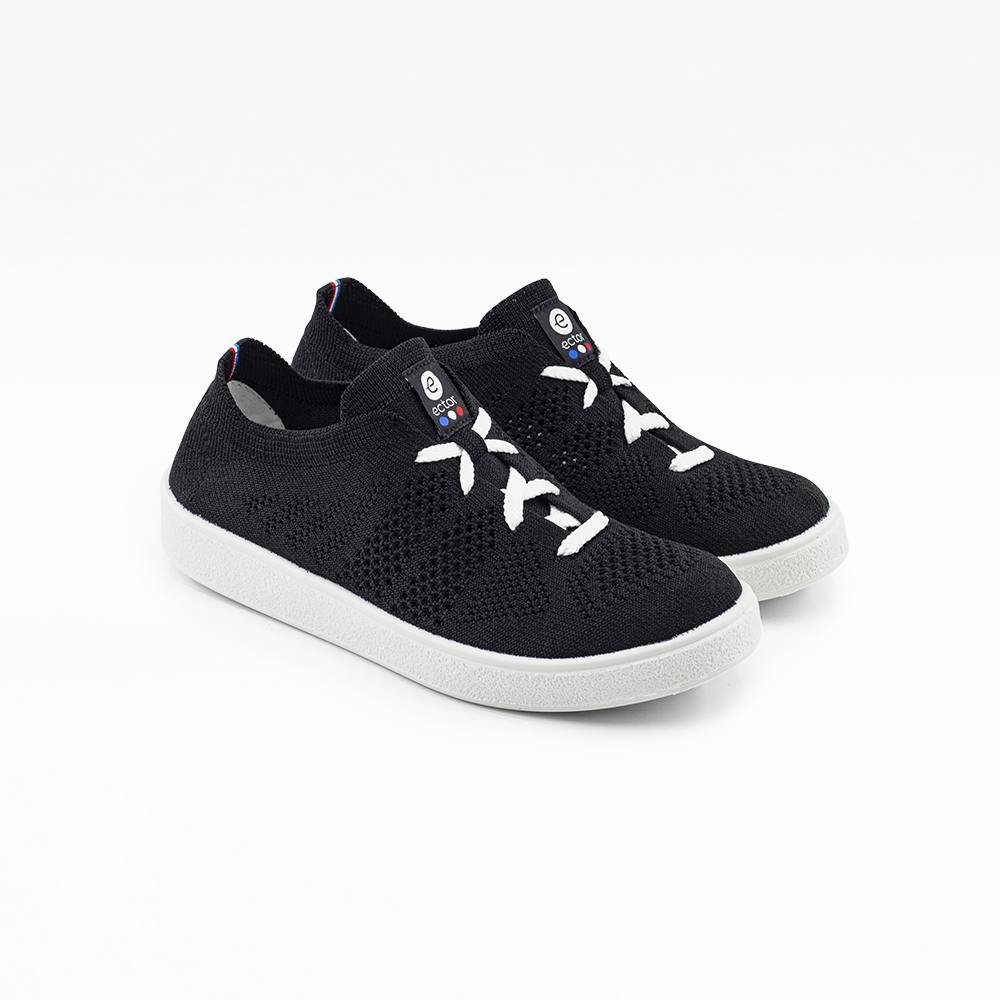 Baskets Ector sneakers Noir chaussure recyclée et made in france