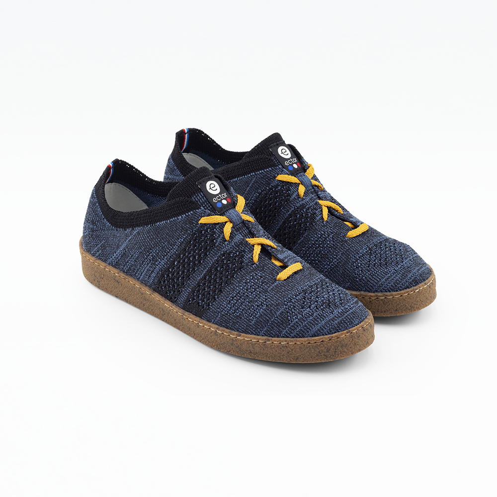 Baskets Ector sneakers Original Outremer Noir chaussures recyclées homme