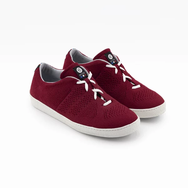 sneakers fabriquées en france couleur bordeaux