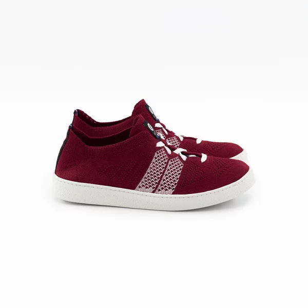 chaussure bordeaux et blanche made in france