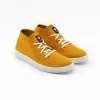 sneakers semi-montantes éthiques jaune moutarde