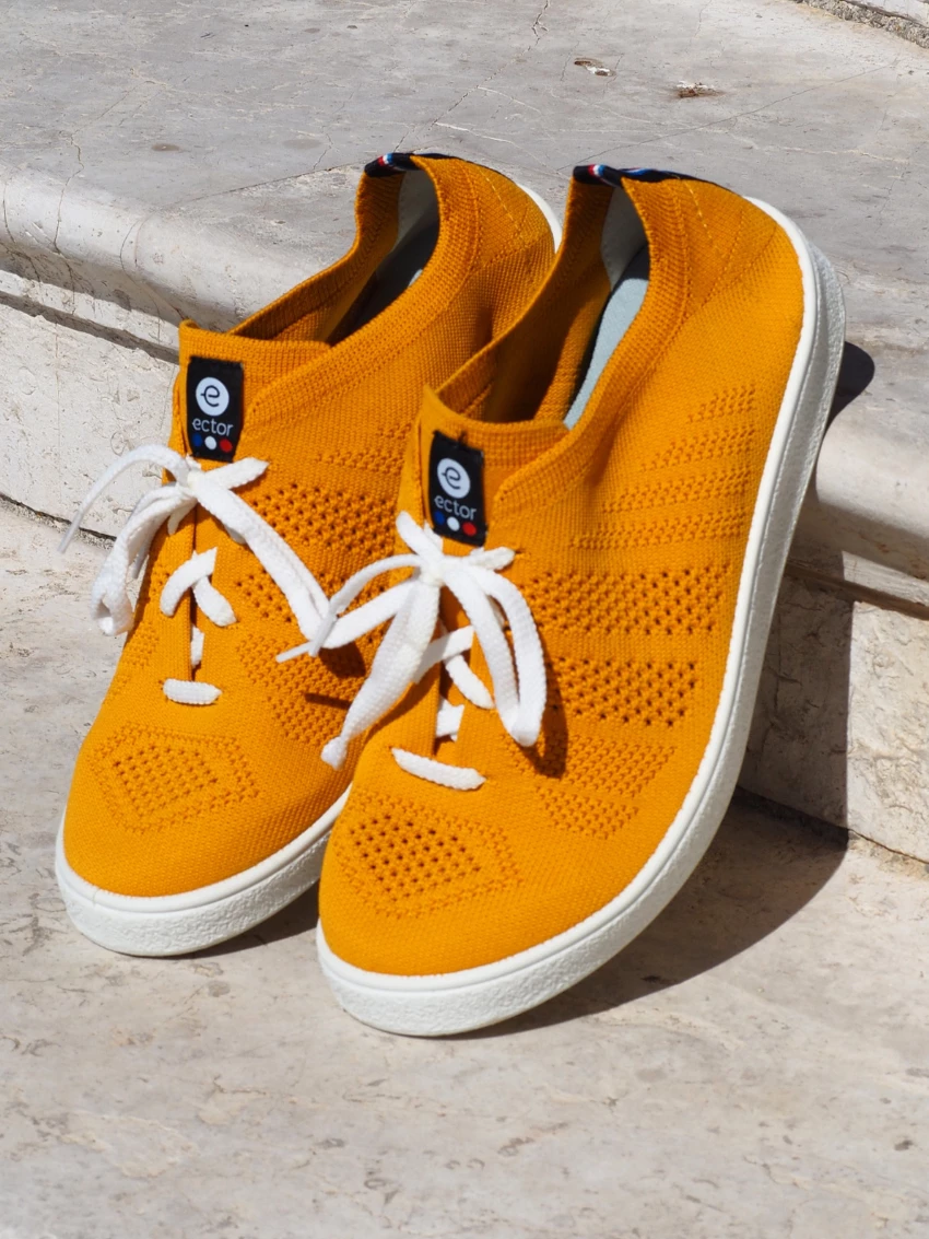 baskets eco responsables jaune moutarde
