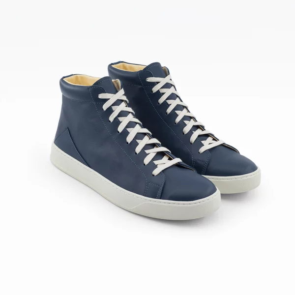 chaussures montantes homme made in france bleu