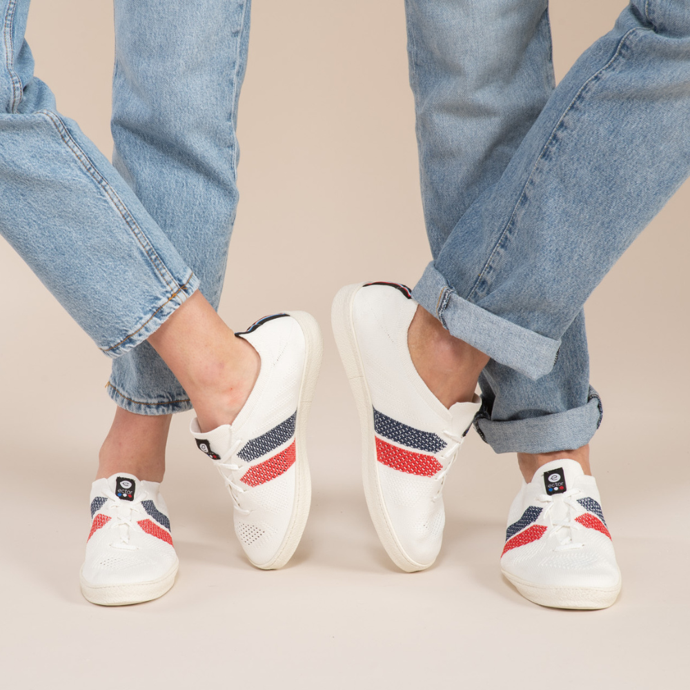 Chaussures françaises bleu blanc rouge