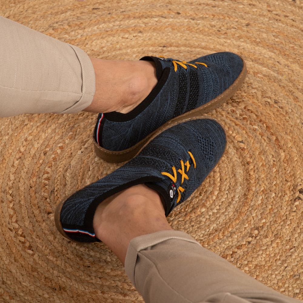 Baskets homme eco responsables bleu marine noir