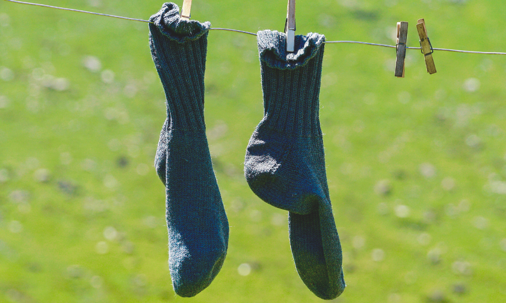 Chaussettes propres pour éliminer odeurs chaussures