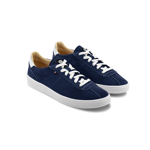 chaussure cuir francaise bleu marine