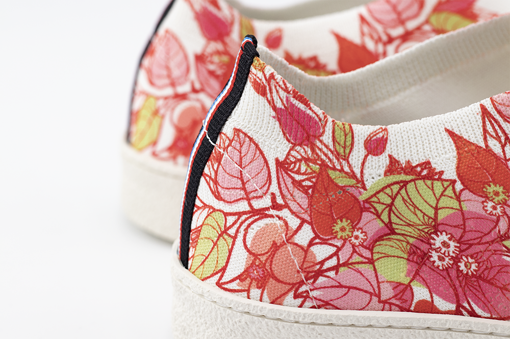 Motif fleurs roses baskets Ector sneakers