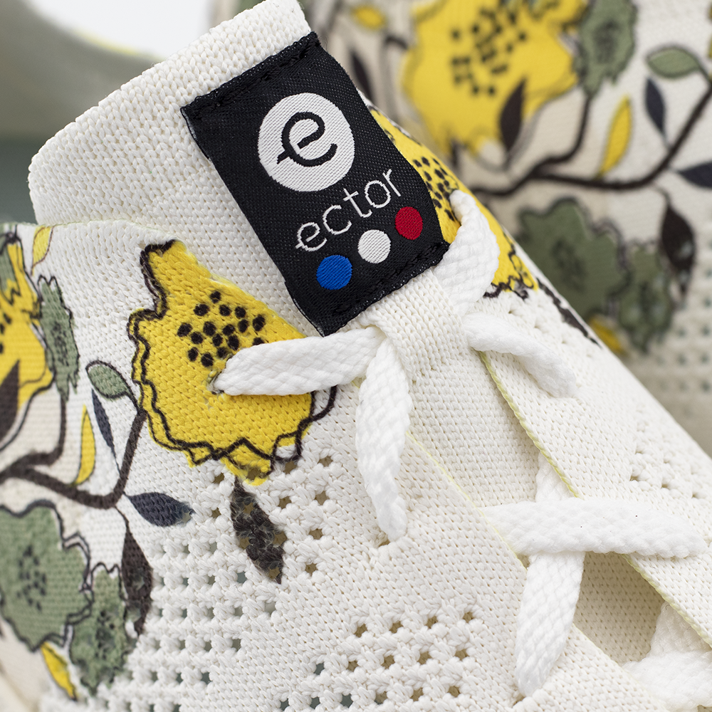 Baskets Ector sneakers Flower Jaune Baskets vegan été fleurs jaunes