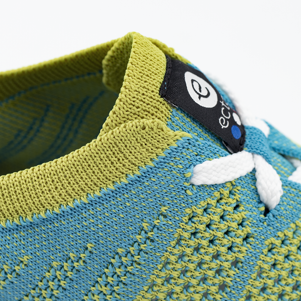 Baskets Ector sneakers Kiwi chaussure fabriquée en france bleu et vert