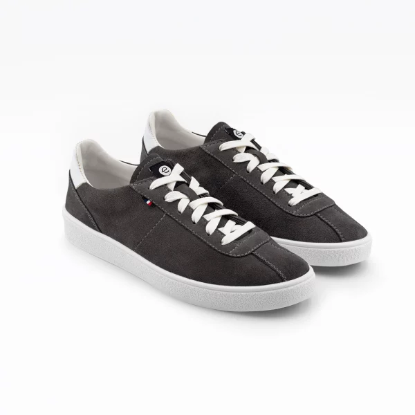 chaussures daim françaises gris ardoise