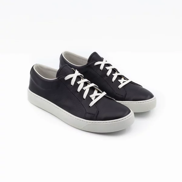 Baskets en cuir eco responsables noir