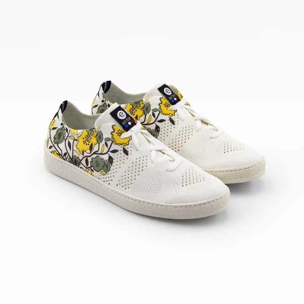 Chaussures femme fleurs jaunes