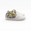 Baskets basses motif fleurs jaunes