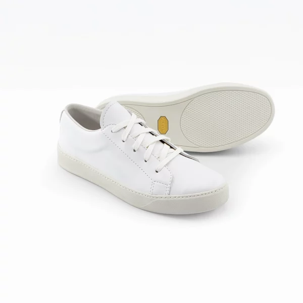 baskets en cuir pour homme blanc