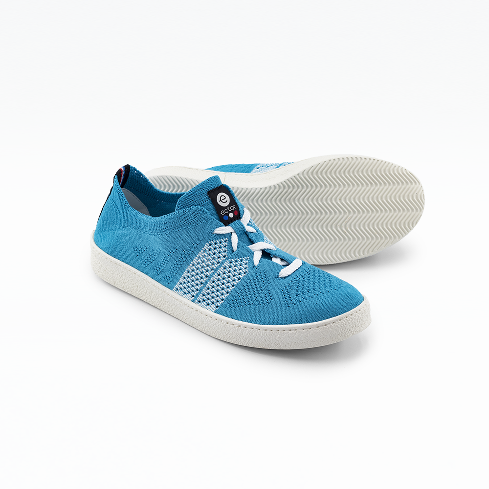 Baskets recyclées bleu turquoise