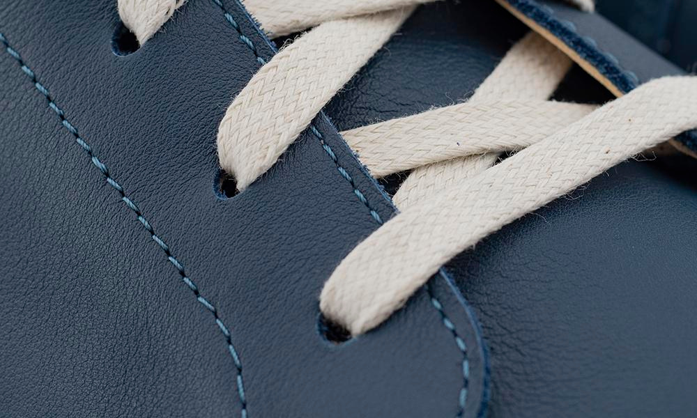 Chaussures en cuir montantes bleu