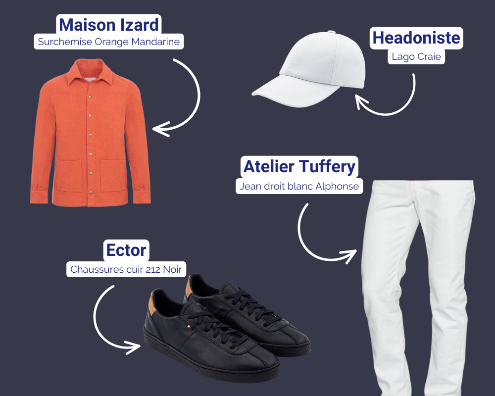 Idée look avec sneakers made in france cuir noir