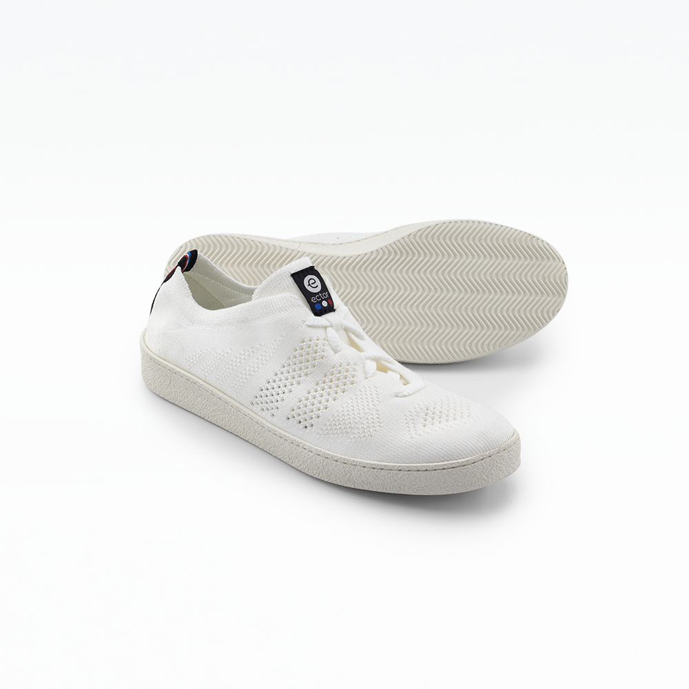 Baskets Ector sneakers Zéphyr baskets made in france en tencel blanc
