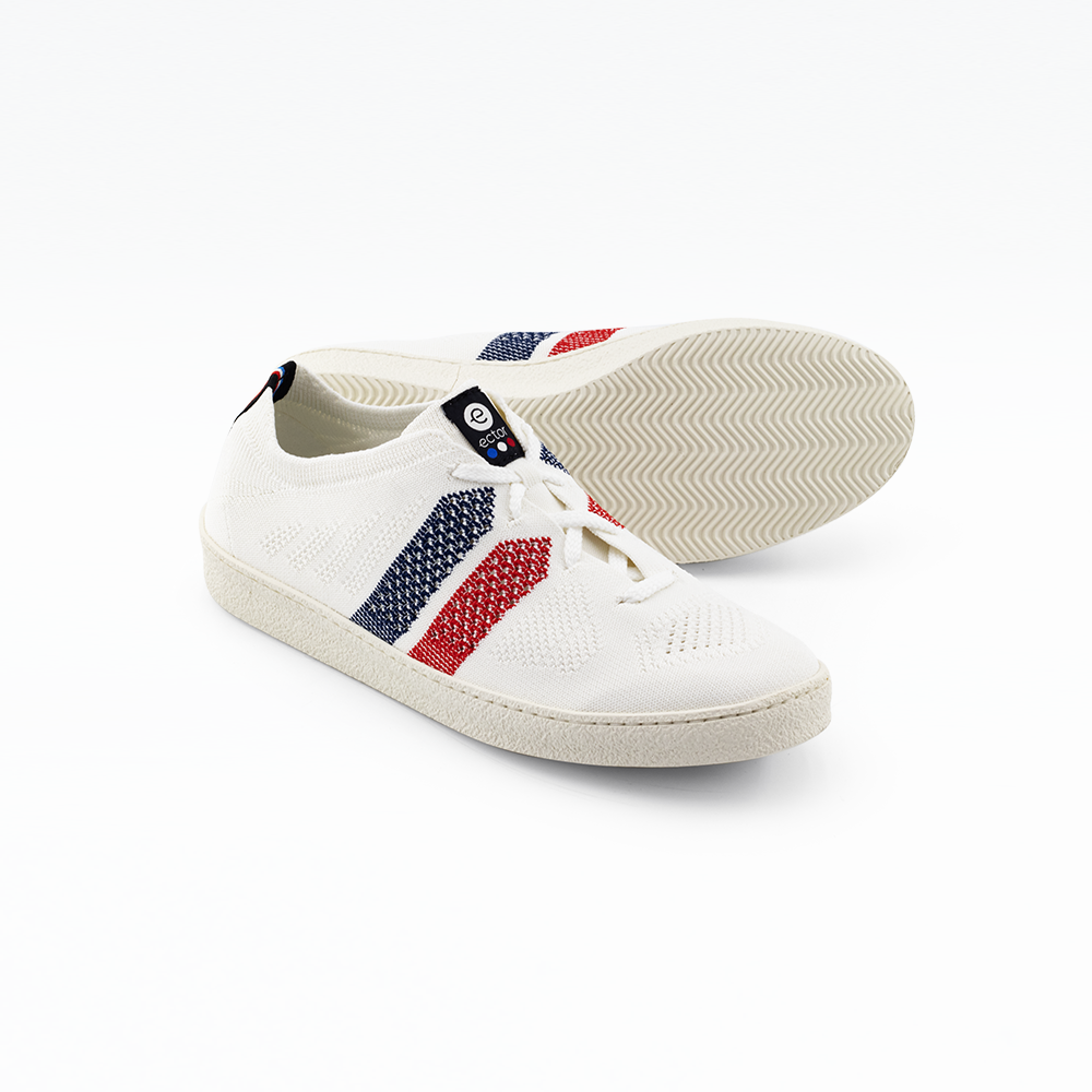 Baskets Ector sneakers Tricolore chaussures écoresponsables recyclées tricolore