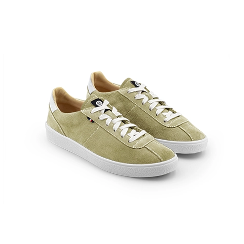 chaussure cuir francaise beige