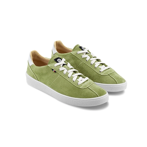 chaussure cuir francaise vert pistache