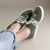 chaussures homme en toile kaki blanc