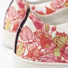 chaussures femme été fleurs roses