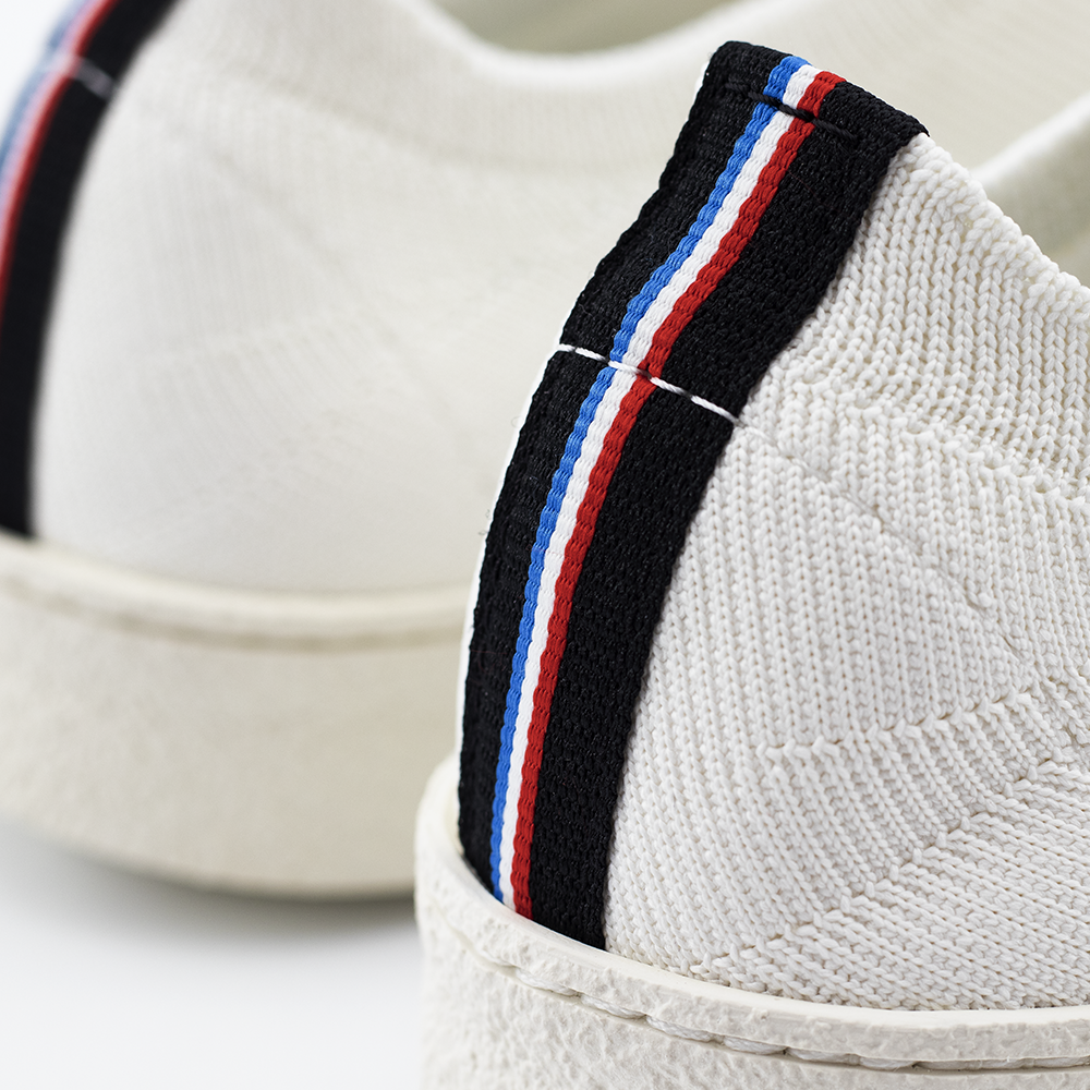 baskets femme toile made in france blanche