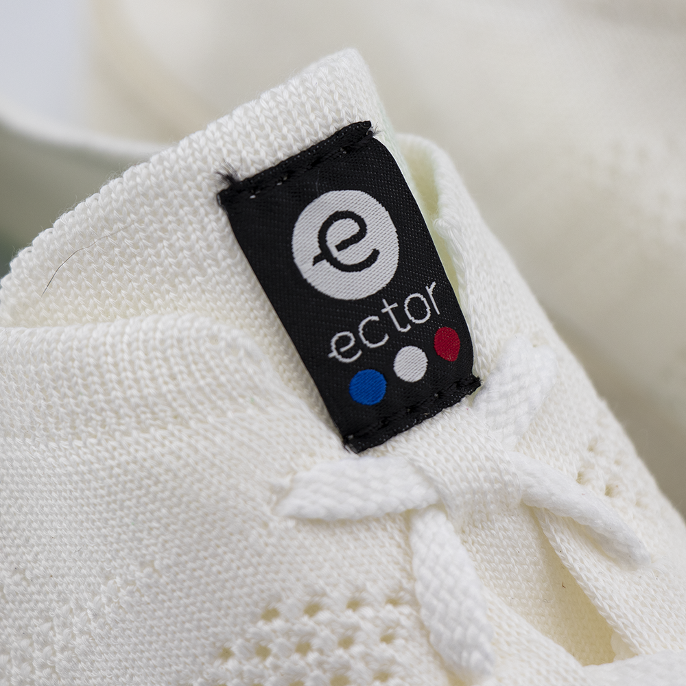 Baskets Ector sneakers Zéphyr chaussures françaises en lyocell blanche