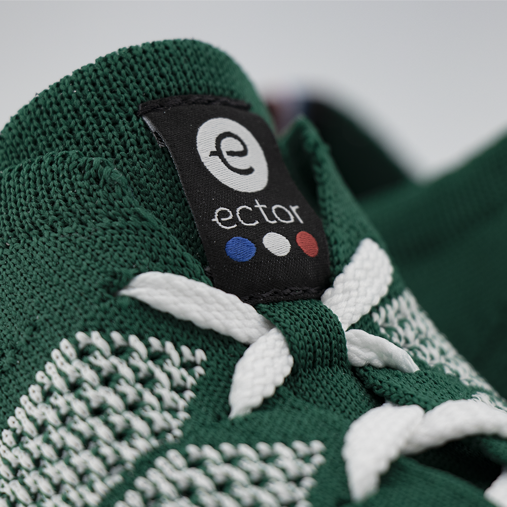 chaussures fabrication francaise vert blanc
