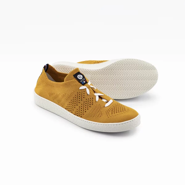 baskets durables femme jaune moutarde