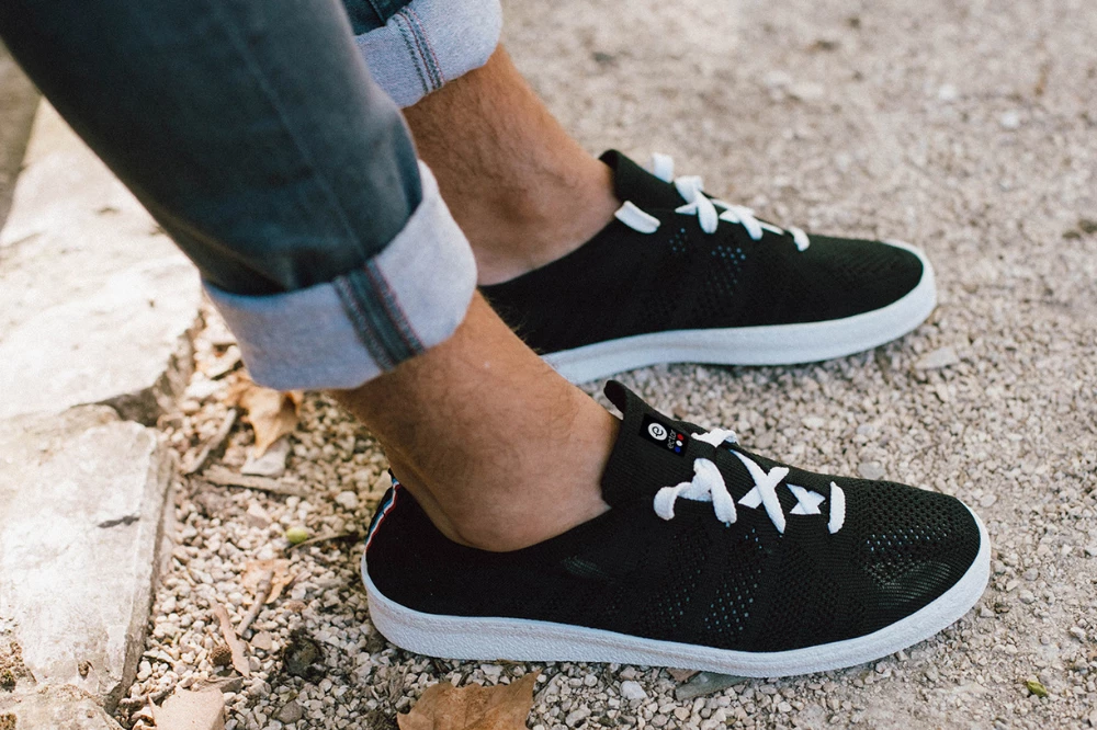 Baskets recyclées noir homme