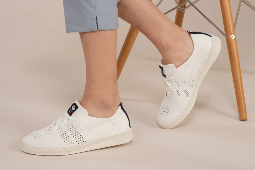 sneakers blanche en toile femme