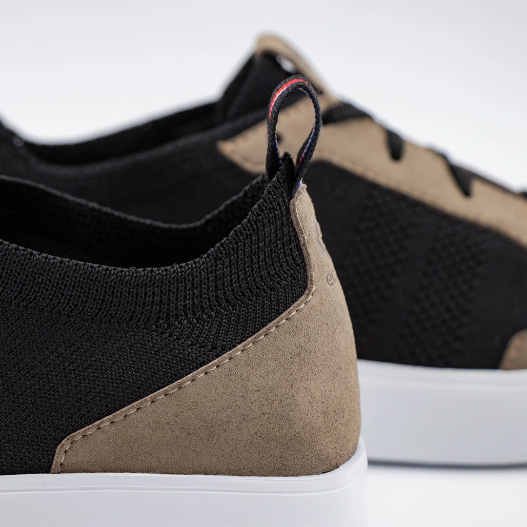 Baskets Ector sneakers Bréva Noir Taupe basket écologique française noir taupe