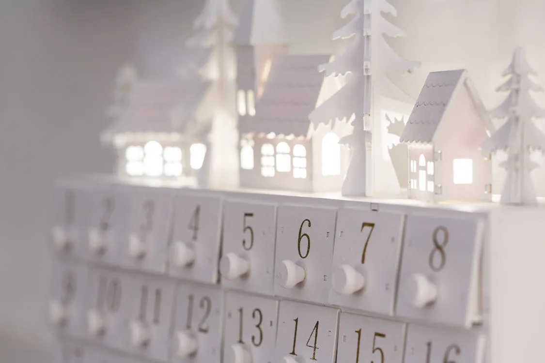calendrier de l'avent blanc