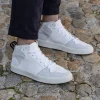 sneakers montantes blanches made in france