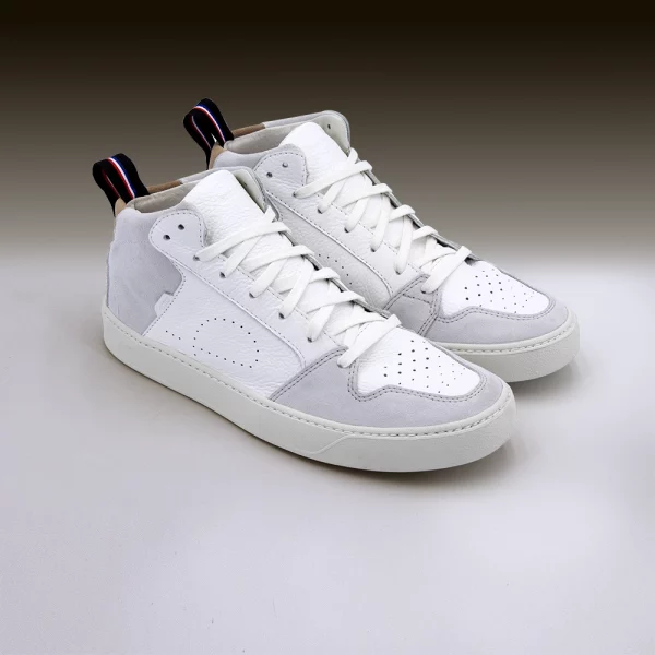 sneakers made in france cuir gris