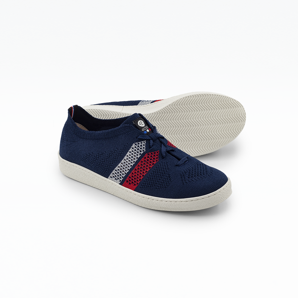 navy tricolore paire semelle